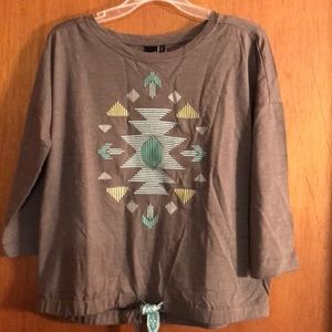 NWT Cruel Denim Ladies small brown top